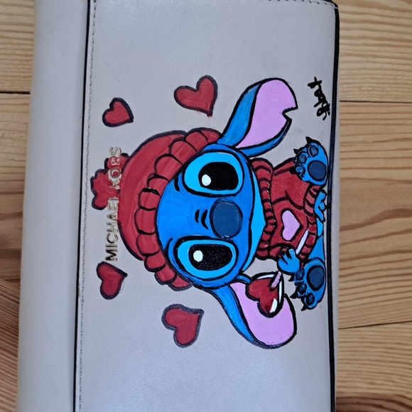 Hand Painted Light Pink Love Bag Crossbody - Picture 9 of 16